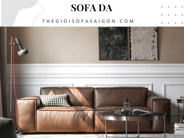 Sofa Da Bò Phòng Khách Cao  Cấp Chất Lượng SD-PK06 